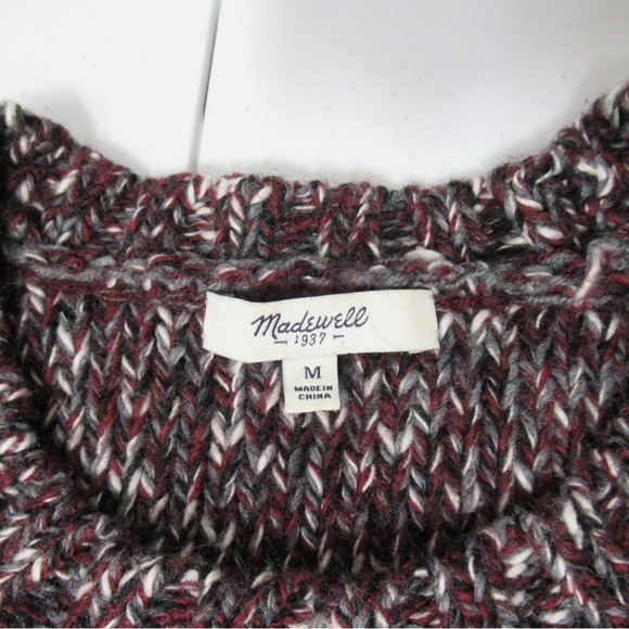 Madewell Marled Side Slit Knit Sweater Size Medium - Picture 7 of 14